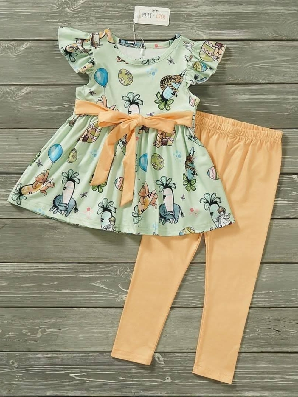 Pete+Lucy"HUNDRED ACRE EASTER" Two-Piece Set P+L=PLUSH CLOUD SFT FAB NWT